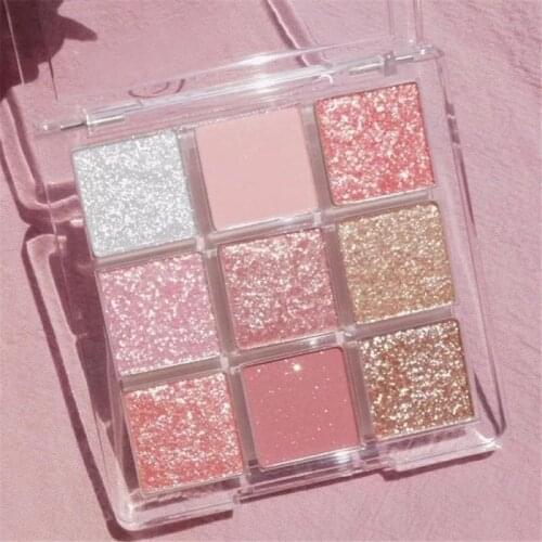 9Color Eye Shadow Palette Matte Texture Maquillaje Glitter Highlighter Shimmer Long-lasting Natural Eye Makeup Palette Тени