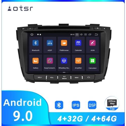 AOTSR Android 9 Car Radio For Kia Sorento 2012 2013 2014 2015 Car GPS Navigation DSP Player IPS Screen Multimedia Autostereo