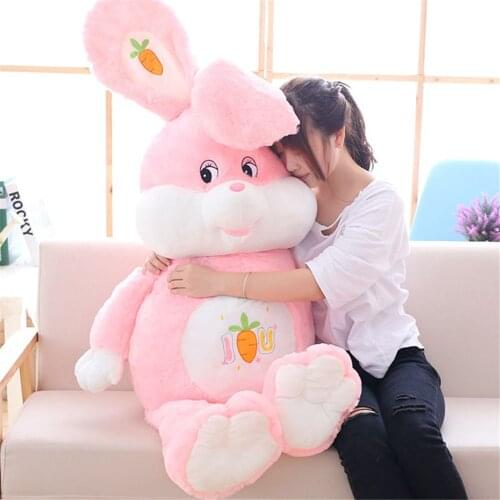Fancytrader Huge Soft Cartoon Rabbit Plush Doll Stuffed Giant Anime Pink Bunny Toy Animal Pillow Baby Gift 3 Sizes