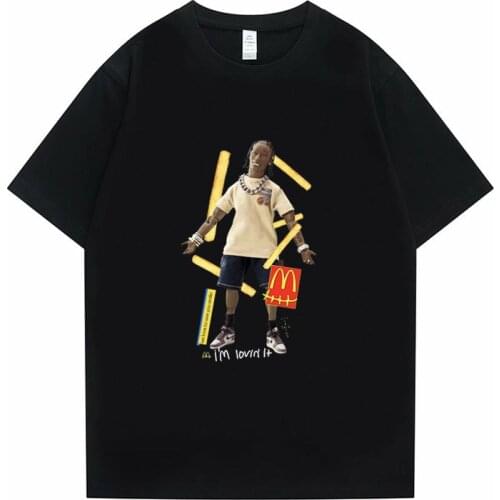 Cactus Jack and Donald Active Print T Shirts Men Women Travis Scott M T-shirt Mens Hip Hop Style Tees Summer Soft Cotton Tshirt