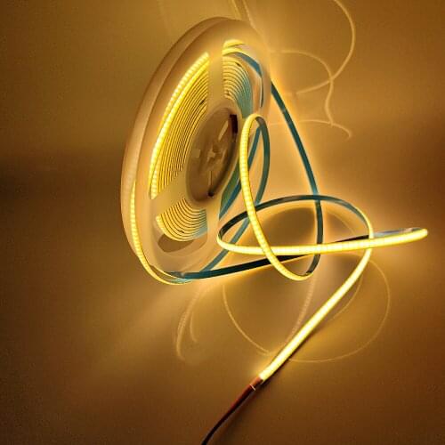 DC12V/24V 3000K 4000K Flexible COB LED Light Bar 5mm Super Thin 384LEDs/m Linear High Density FOB COB Soft Strip Lighting