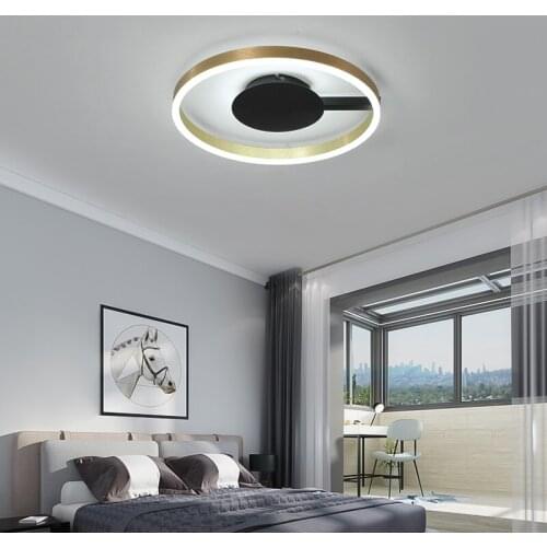 Bedroom lamp Simple modern creative personality round ceiling lamp romantic warm round led living room study lamp