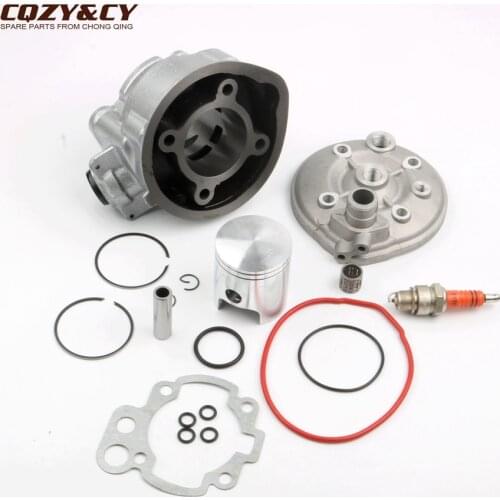 Motorcycle 90cc 49mm Big Bore Cylinder Kit & Cylinder Head for Peugeot XP6 XPS XR6 50cc Minarelli 2-stroke engine parts