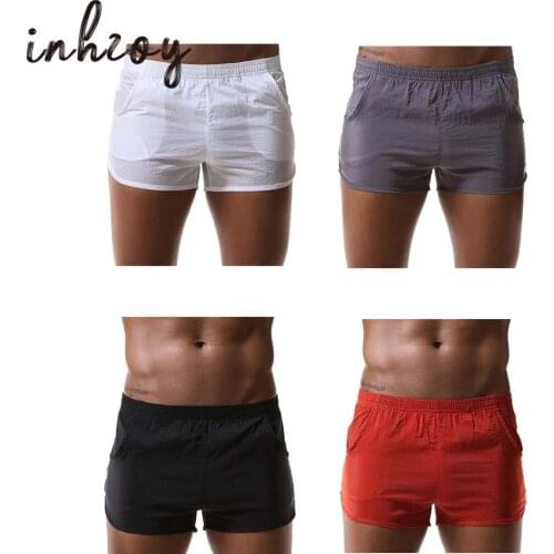 Men Quick Dry Swimsuit Trunks Male Swimming Beachwear Bathing Shorts Sleep Underwear Boxers Shorts