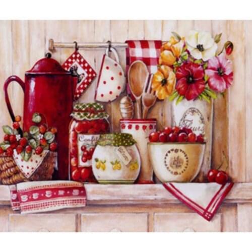 Painting By Numbers DIY Dropshipping 40x50cm Kitchen Supplies 60x75CM Landscape Canvas Wedding Decoration Art picture Gift