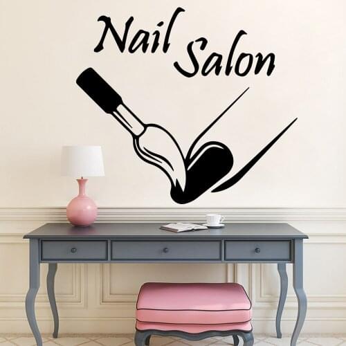 New Design Nail Salon Wall Sticker Manicure Vinyl stickers Decor For Girl Bedroom Beauty Salon Decoration Decal Wallpaper