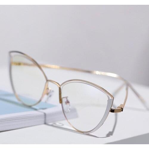 Cat Eye Glasses For Women Vintage Computer Eyeglasses Oversized Optical Glasses Anti Blue Light Blocking Reading Glasses