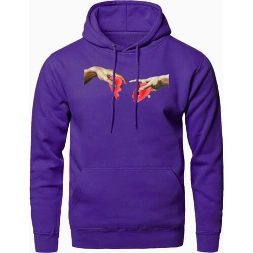 Solid color man hooded hoodies 2020 spring autumn Men fashion Heart Break printed pattern jackets trend male sweatshirt clothing