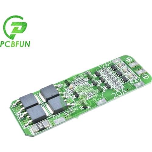 Wholesale 3S 20A 252W Li-ion Lithium Battery 18650 Charging Protection PCB Board BMS 12.6V Cell Charging Protection Module
