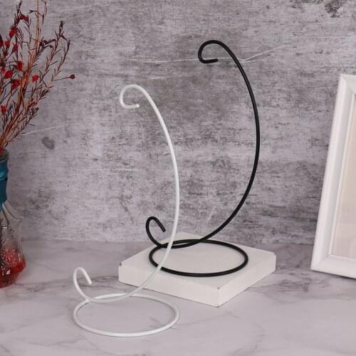 5PC Bauble Holder Ornament Hanging Display Plant Stand Hanger Iron Art Home Decoration Retro Glass Ball Hanging Stand Holder