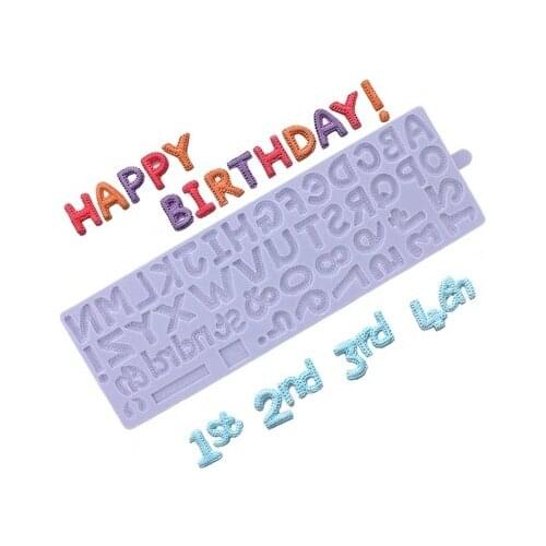 Fondant Cake Mold Biscuit Molds Chocolate Mould Baking Tool for Cake Decoration Silicone Mould English Alphabet Digital Silicone