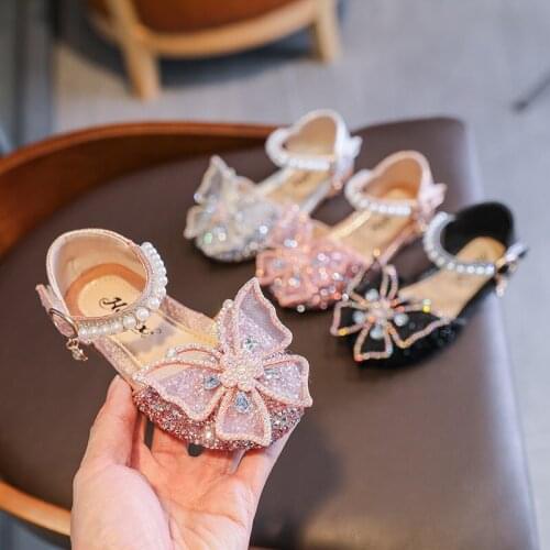 Toddler Sandals 2021 Summer Girls Sandals Fashion Bow Princess Shoes Student Cute Dance Shoes Kids Shoes for Girl Sandals