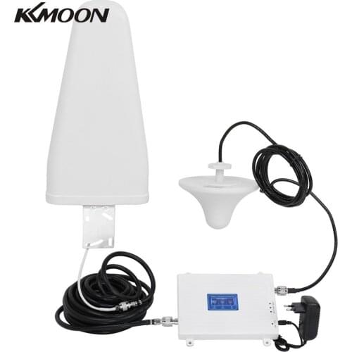 KKMOON 110-220V Tri Band Amplifier 900 1800 2100 GSM DCS WCDMA 2G/3G/4G LTE Universal Signal Booster Intelligent Repeater Kit