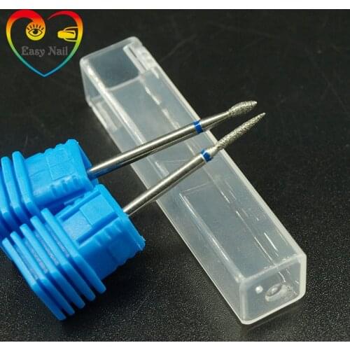 1 PCS Oval Cuspate 3/32" Diamond Burr Nail Drills Stainless Steel Handle Bits Safty Nail Rotary File As Beauty Gifts