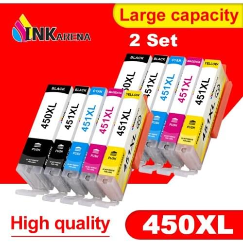 10PCS PGI-450 CLI-451 Full ink Cartridge For Canon PGI 450 PIXMA IP7240 IX6840 MG5440 MG5540 MG6440 MG6640 MG5640 Printer