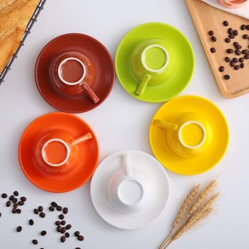 150ml high-grade ceramic coffee cups Coffee cup set Simple European style Cappuccino flower cups Latte