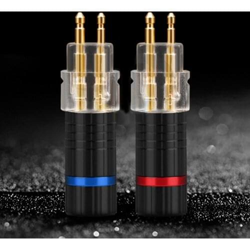 2Pcs Earphone Cable Pin Plug Connector for Sennheiser HD650 HD600 HD580 HD25