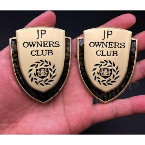2x 3D Metal VIP Club Luxury DAD JP Car Window Trunk Emblem Badge Decal Sticker