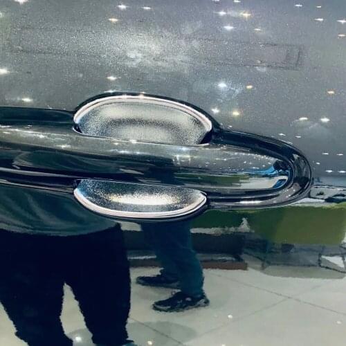 ABS Chrome Carbon Fiber Side Door Handle Trim Door Bowl Cover Stickers For Toyota Highlander 2021 2022 Car-Styling Accessories