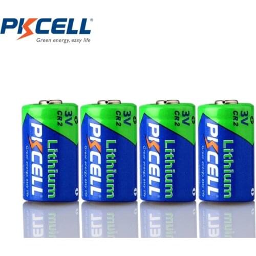 4 X PKCELL 850MAH 3V CR2 Photo Battery CR15270 CR15266 Lithium Batteries for Range Finder Cameras Laser pointer Vision Vamera