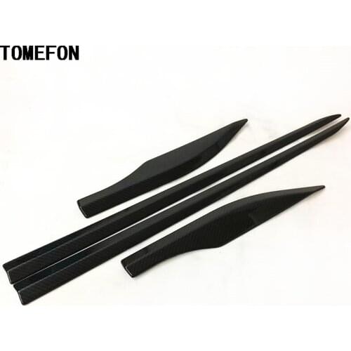 Car Styling For Toyota C-HR CHR 2017 ABS Carbon Fiber Door Body Side Trim Cover Molding Accessories 4PCS