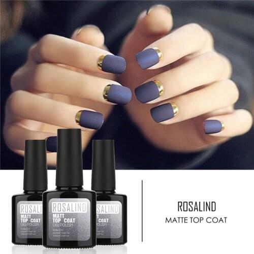 ROSALIND Base Matt Nail Gel Polish Magic Remover For Manicure Varnish Resin UV Esmalte Semi Permanent Primer Blossom Top Coat