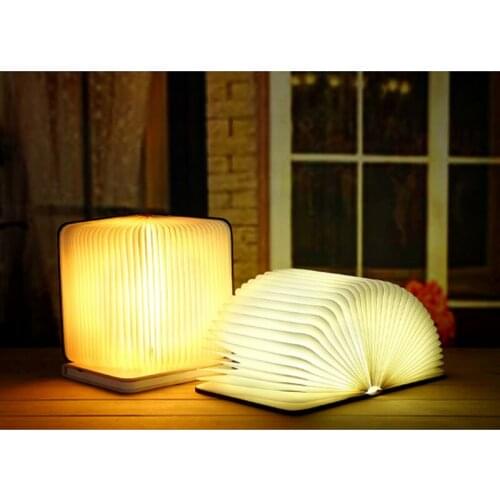 Mini 7 Colors 3D Creative LED Book Night Light USB Charging Table Lamp For Home Foldable Magnetic Night Book Lamp For Party Gift