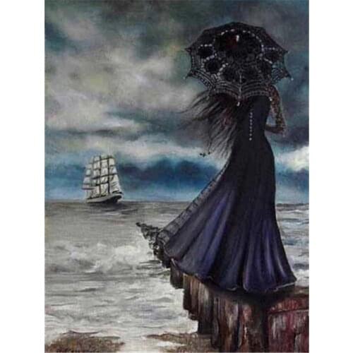 Portrait Woman DIY 11CT Embroidery Cross Stitch Kits Needlework Craft Set Printed Canvas Cotton Thread Home Decoration Sell