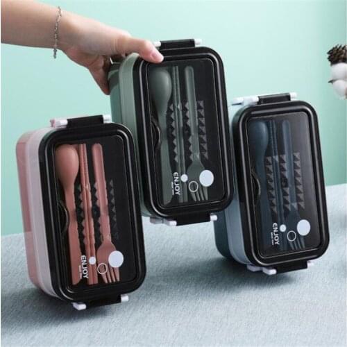 Stainless Steel 2layers Microwae Heating Lunch Box For Kids School Leak-Proof Bento Box With Compartment Food Container Storage