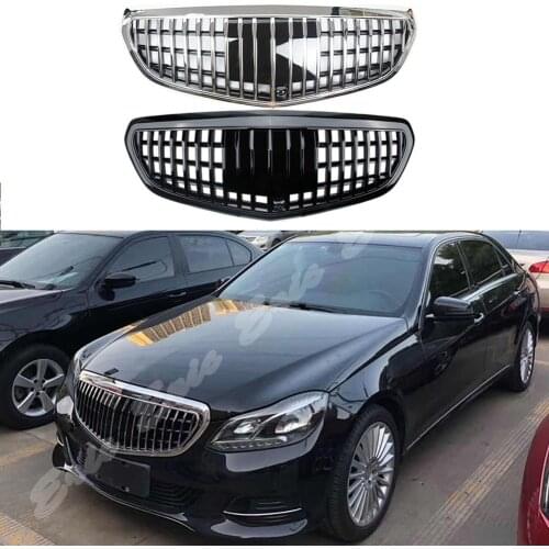 Car Front Racing Facelift Bumper Grill Upper Grille Cover For Mercedes-Benz W212 E-Class 2014-2015 Maybach Style