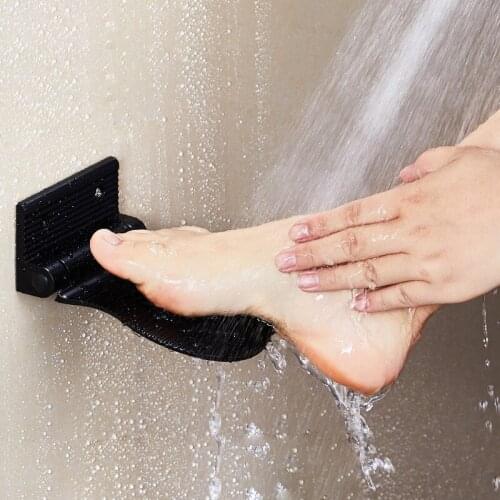 Shower Pedal Anti-slip Foot Rest Home Hotel Toilet Bathroom Wall Mounted Footstool Retractable folding Hardware Shoe Shine Pedal