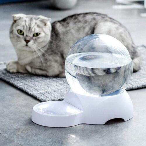 2.8L Pet Dog Cat Ball Water Dispenser Automatic Bubble Transparent Water Container For Dogs Cats Drinking Pet Products