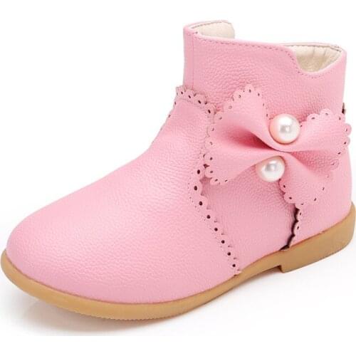 Winter Shoes For Kids 2020 Autumn And Winter New Snow Boots Girls Boots Children Short Boots For 1-6 Years Pink Red Black Boots
