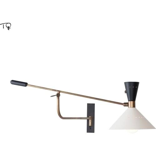 Nordic Design Modern Living Room Wall Lamp Iron Art Adjustable Flexible Indoor Lighting Decor Bedside Bedroom Model Room Cafe