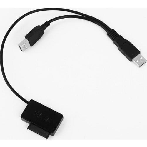 USB 2.0 to 7+6 13 Slimline Slim SATA Laptop CD/DVD Optical Drive Adapter Cable