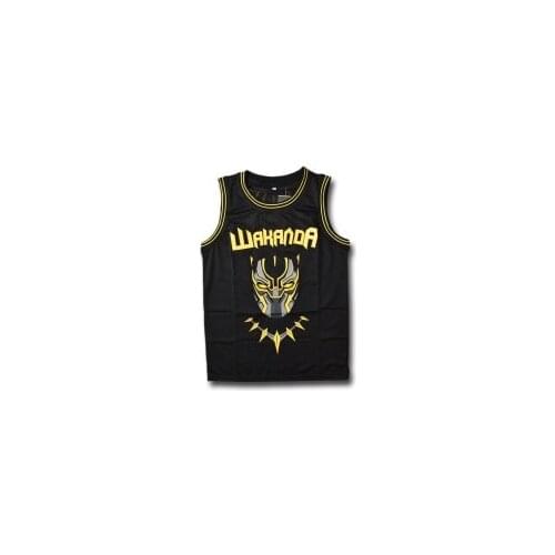 Wakanda 1 Challa 2 Hillmoager Erik Killmonger The Black Panther Movie Basketball Jerseys Double Stitched Name & Number
