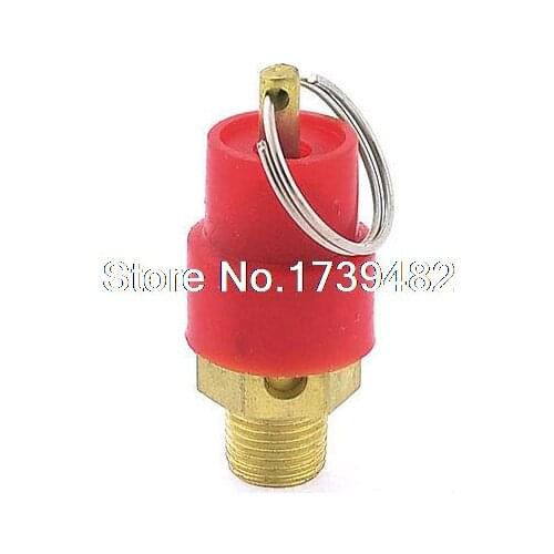 Air Compressor Gold Tone 9.7mm Male Thread Safety Pressure Relief Valve