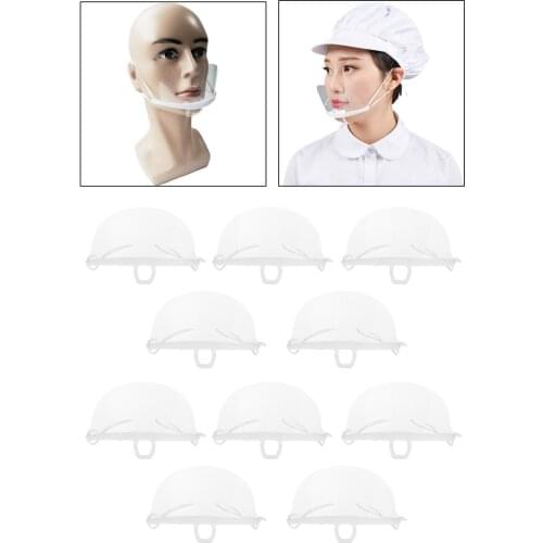 10x Anti-Fog Transparent Open Face Guard, Reusable Face Mouth Shield Anti-Spitting Protective for Restaurant Hotel Beauty Salons