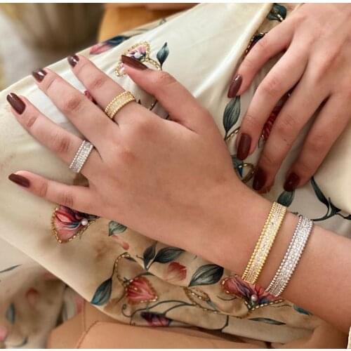 Janekelly 2pcs Bridal Zirconia Full Jewelry Sets For Women Party, Luxury Dubai Nigeria CZ Crystal Wedding Jewelry Sets