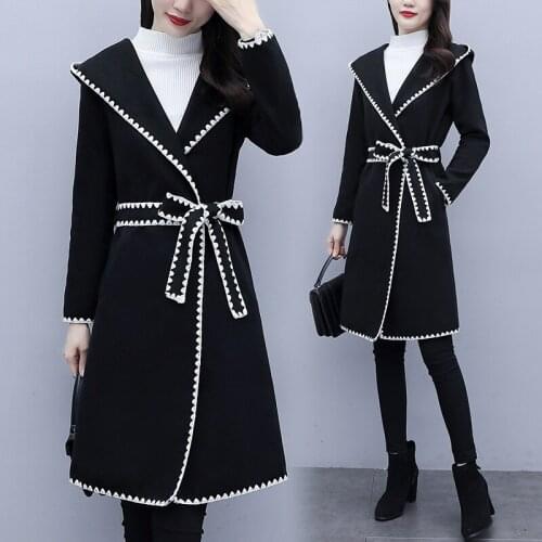 2020 autumn winter new double-sided woolen coat jacket simple large size casaco feminino womens clothing