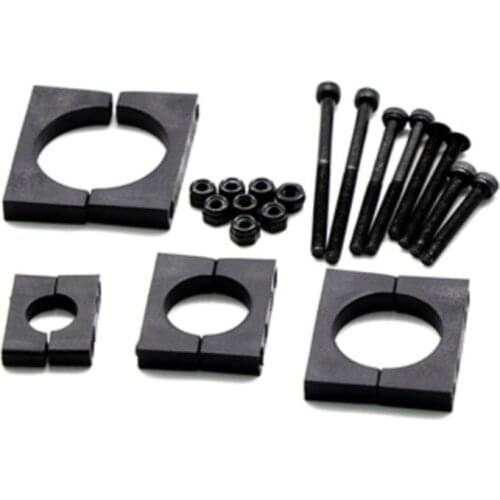 4pcs/lot 8mm 10mm 12mm 14mm 16mm 18mm 20mm 22mm 25mm 30mm black Carbon fiber tube clamp /CNC aluminum tube clamp, multi-axis air