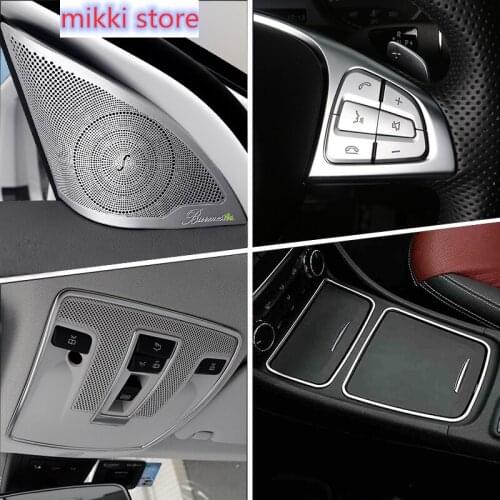 Accessories For Mercedes Benz A Class W176 GLA X156 Car Gearshift Air Conditioning Door Armrest Reading Light Cover Trim Sticker