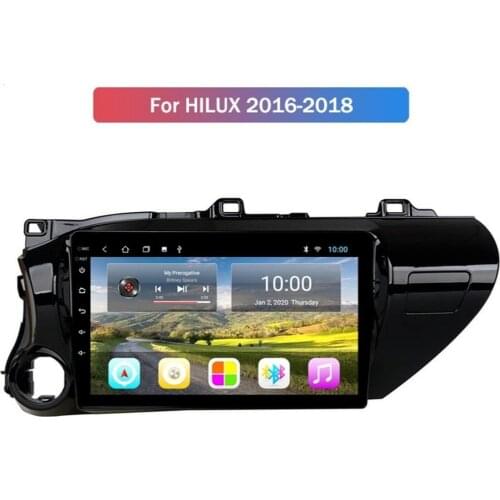 Android 10.0 System Quard Core 2G+32G WIFI HD 1024*600 Car GPS Nagavition For TOYOTA Hilux 2016- Steering Wheel Multimedia