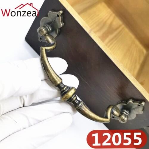 Antique Brass Vintage Solid Furniture Handle Dresser Cabinet Drawer Pull Door Knobs