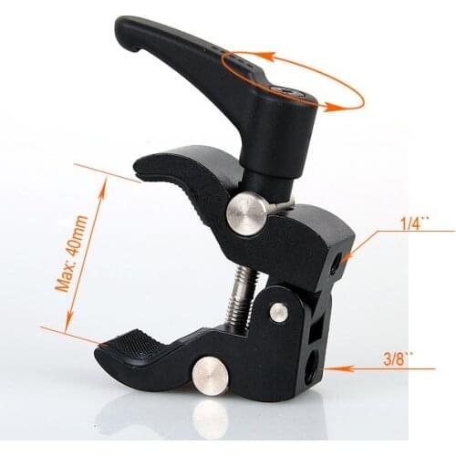 Articulating Magic Friction Arm Small Super Clamp Holder Bracket for Led Lamp Flash Speedlite