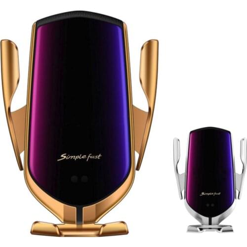 Automatic Clamping Infrared Auto Induction QI Car Wireless Charger Stand for IPhone 11 Pro Max XS Samsung Galaxy S8 S9 S10 Plus