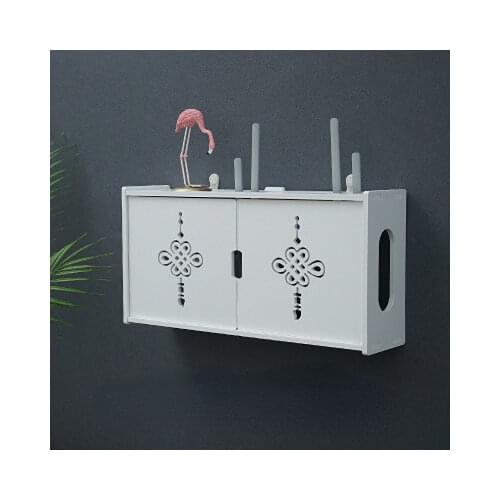 Large Wireless Wifi Router Storage Box PVC panel Shelf Wall Hanging Plug Board Bracket Cable Storage Organizer Home Decor