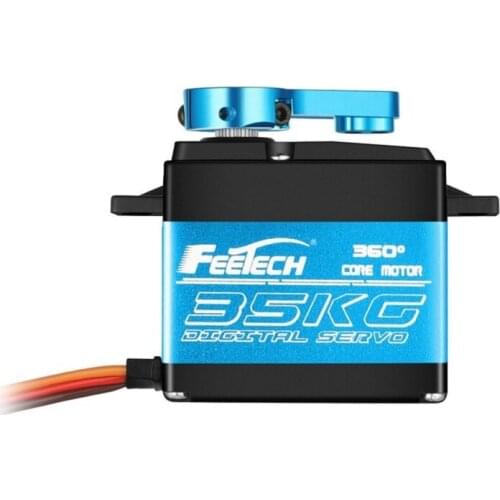 FEETECH FT6335M Digital Servo 7.4V 35kg.cm 360 Degree Magnetic Steel Gear RC Servo With Metal Arm