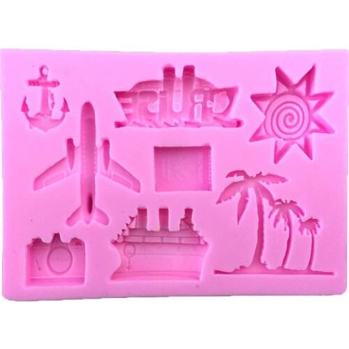 1pc Chocolate Baking Sugarcraft Tool Fondant Cake Mould Decorating Mold Aircraft Coco Silicone Cake Decorating Tools