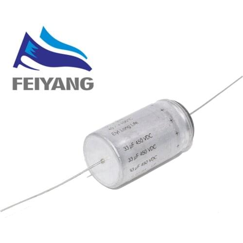 10PCS PEG124 450v33uf Series Capacitor Axial pin electrolytic capacitor 33UF 450V FOR RIFA